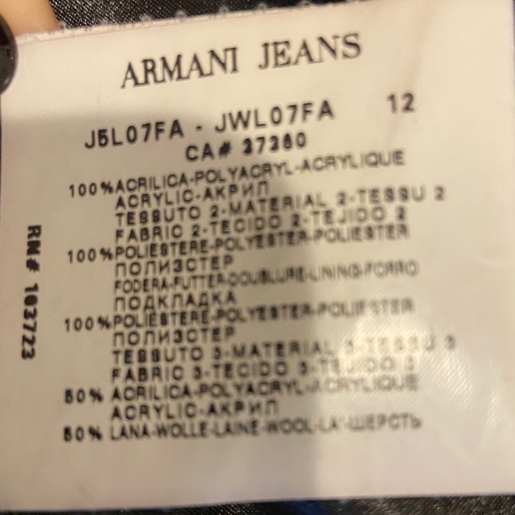Armani Jeans Faux Fur Coat, Size 38, black - Picture 5 of 6